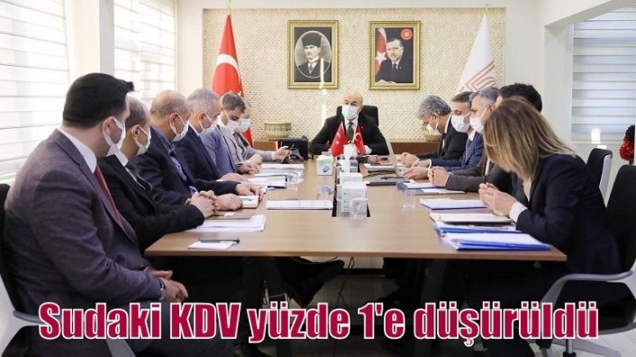 Sudaki KDV yüzde 1'e düşürüldü