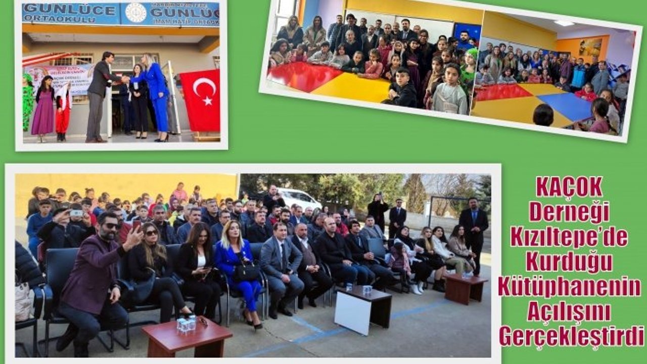 KAÇOK Derneği Kızıltepe’de Kurduğu Kütüphanenin Açılışını Gerçekleştirdi