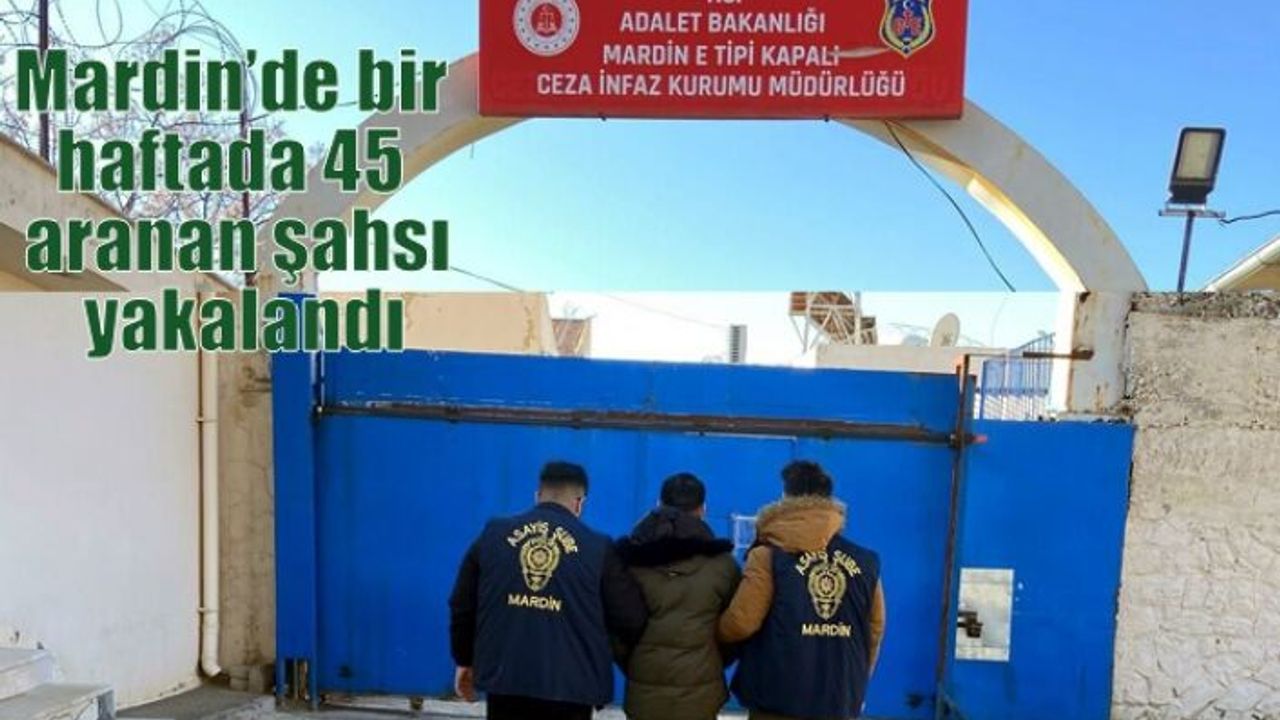 Mardin’de bir haftada 45 aranan şahsı yakalandı