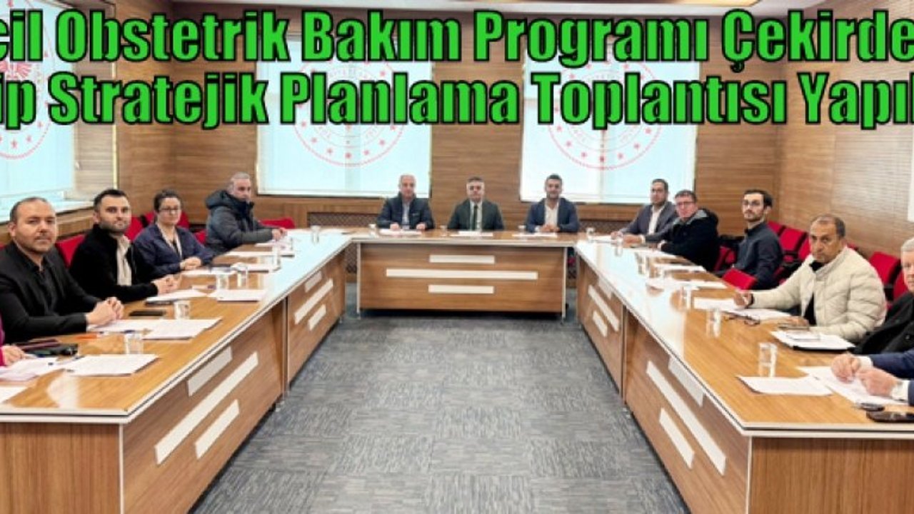 Acil Obstetrik Bakım Programı Çekirdek Ekip Stratejik Planlama Toplantısı Yapıldı