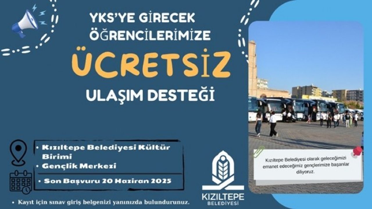 Belediyeden YKS adaylarına ücretsiz ulaşım desteği