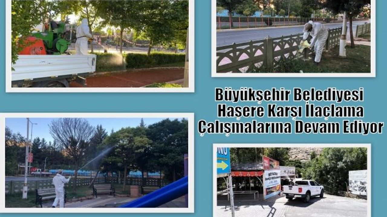 Büyükşehir Belediyesi Haşere Karşı İlaçlama Çalışmalarına Devam Ediyor