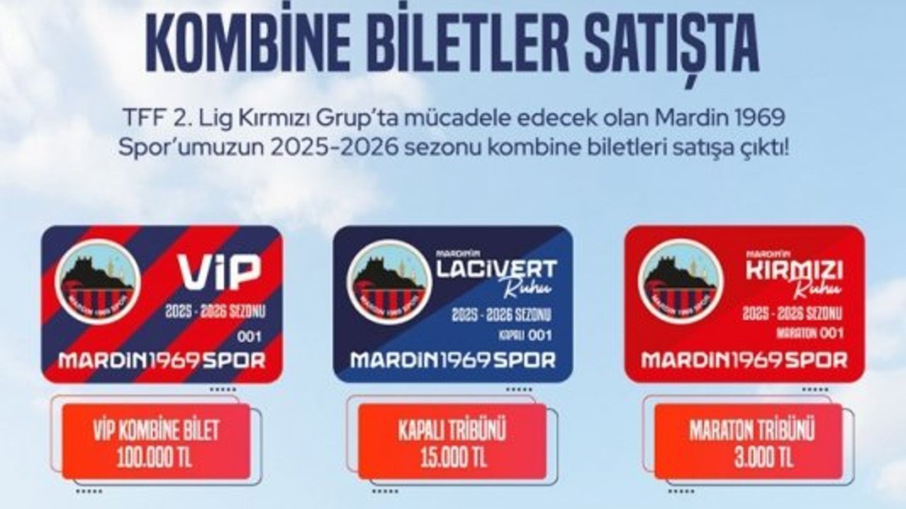 Mardin 1969 Spor Kombine Biletlerinin Satışına Başlandı