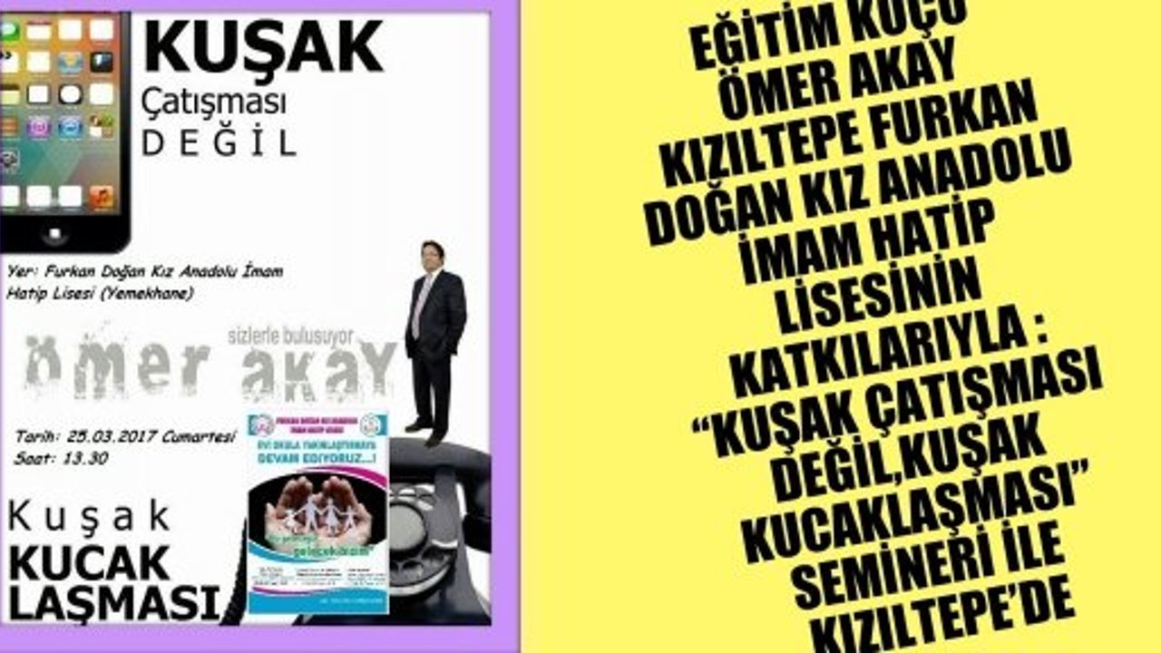 EĞİTİM KOÇU ÖMER AKAY: “KUŞAK ÇATIŞMASI DEĞİL, KUŞAK KUCAKLAŞMASI” SEMİNERİ İLE KIZILTEPE’DE