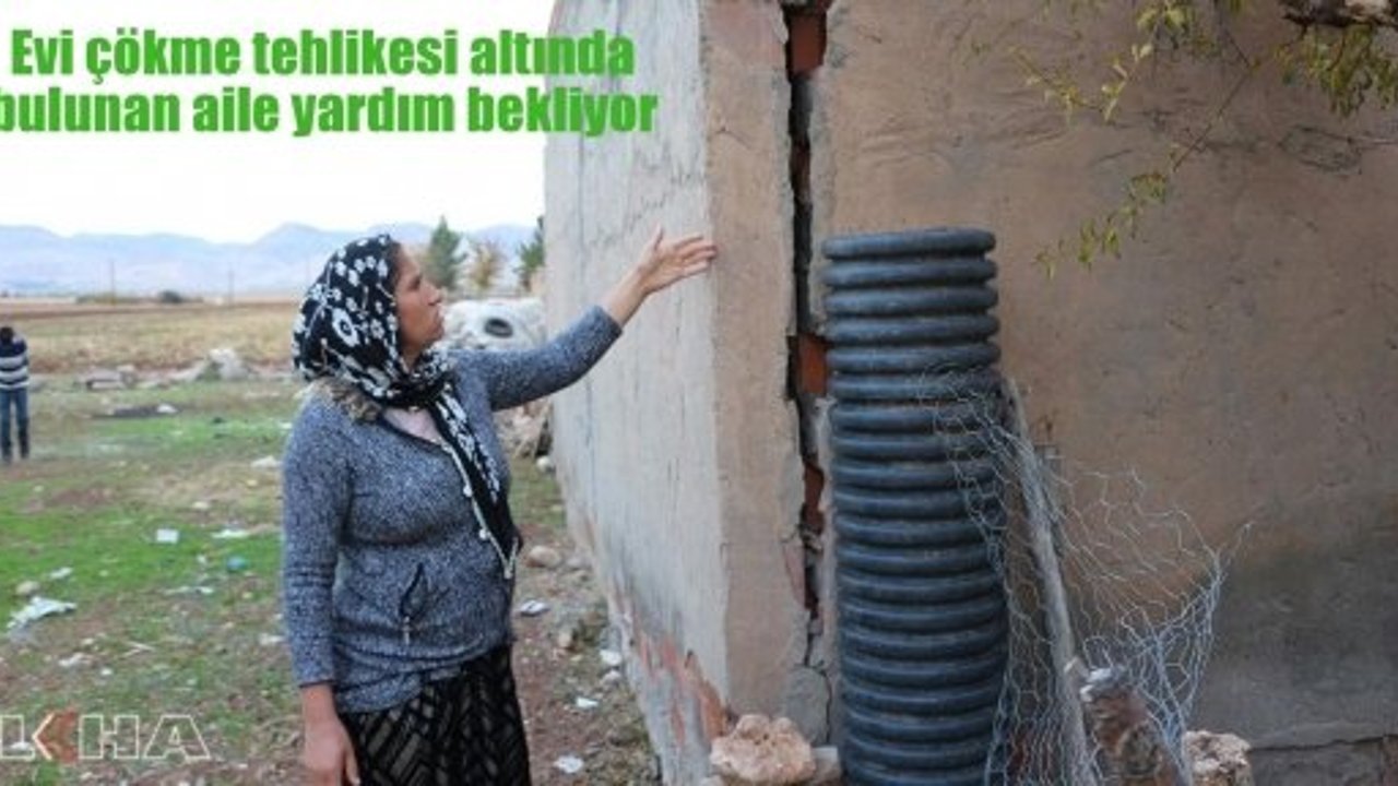 Evi çökme tehlikesi altında bulunan aile yardım bekliyor 
