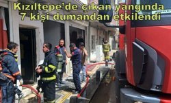 Kızıltepe’de çıkan yangında 7 kişi dumandan etkilendi