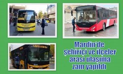 Mardin’de şehiriçi ve ilçeler arası ulaşıma zam yapıldı