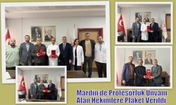 Mardin’de Profesörlük Ünvanı Alan Hekimlere Plaket Verildi