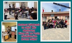 Mehmet Gökdemir ve ekibi Köy okullarna Kitap Şiir ve Pasta etkinliklerine devam ediyor