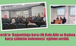 Derik'te ‘Bağımlılığa karşı ilk Kale;Aile ve Kadına karşı şiddetin önlenmesi’ eğitimi verildi.