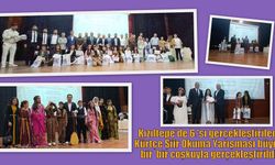 Kızıltepe’de 6.'sı gerçekleştirilen Kürtçe Şiir Okuma Yarışması büyük bir bir coşkuyla gerçekleştirildi.