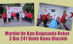 Mardin'de Kan Bağışında Rekor, 3 Bin 241 Ünite Kana Ulaşıldı