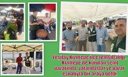 Yeşilay Kızıltepe semt pazarında vatandaşlar ve pazar esnafıyla bir araya geldi.