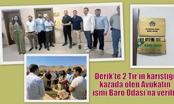 Derik'te 2 Tır’ın karıştığı kazada ölen Avukatın ismi Baro Odası’na verildi