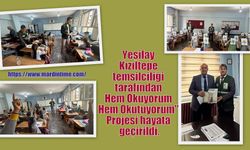 Yeşilay Kızıltepe temsilciliği tarafından Hem Okuyorum Hem Okutuyorum" Projesi hayata geçirildi.