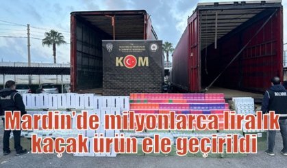 Mardin’de milyonlarca liralık kaçak ürün ele geçirildi