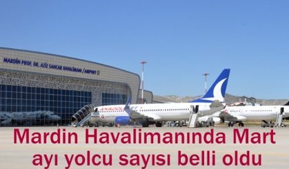 Mardin Havalimanında Mart ayı yolcu sayısı belli oldu