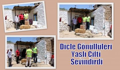 Dicle Gönüllüleri Yaşlı Çifti Sevindirdi