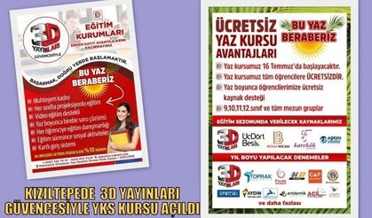 KIZILTEPEDE     3D YAYINLARI GÜVENCESİYLE YKS KURSU AÇILDI