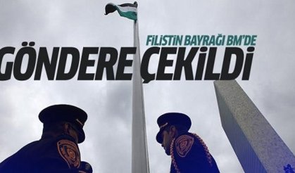 Filistin bayrağı BM'de göndere çekildi