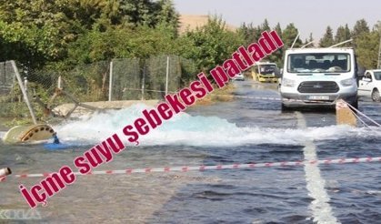 İçme suyu şebekesi patladı  