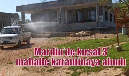 Mardin’de kırsal 3 mahalle karantinaya alındı 