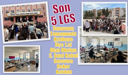 Son 5 LGS Sınavının Tamamında Kızıltepe İlçe 1.si Olan Okulun 5. Sınıf Kabul Sınavına Rekor Katılım