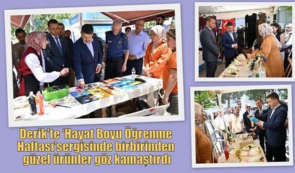Derik'te ‘Hayat Boyu Öğrenme Haftası’sergisinde birbirinden güzel ürünler göz kamaştırdı