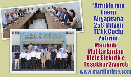 Mardinli Muhtarlardan Dicle Elektrik’e Teşekkür Ziyareti
