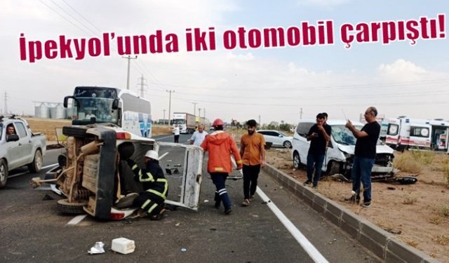 İpekyol’unda iki otomobil çarpıştı!