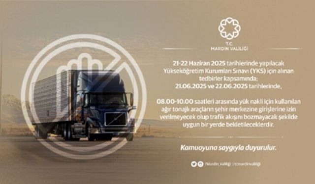 Ağır Tonajlı Araçlara Geçici YKS Sınırlaması