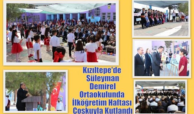 Kızıltepe'de Süleyman Demirel Ortaokulunda İlköğretim Haftası Coşkuyla Kutlandı