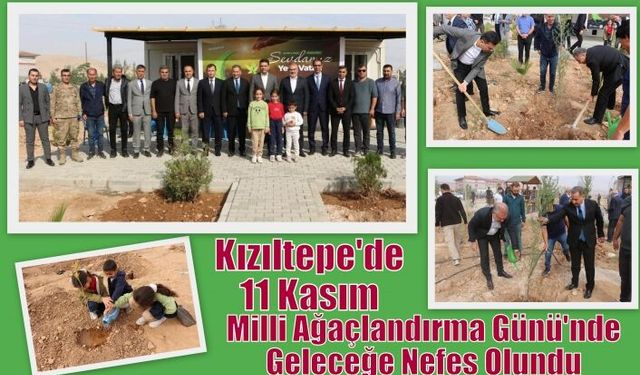 Kızıltepe'de 11 Kasım Milli Ağaçlandırma Günü'nde Geleceğe Nefes Olundu