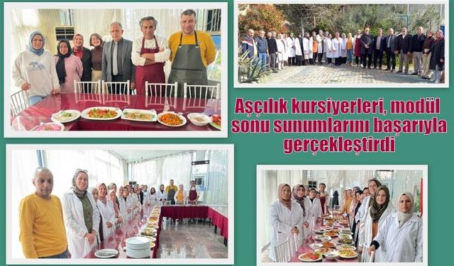 Aşçılık kursiyerleri, modül sonu sunumlarını başarıyla gerçekleştirdi