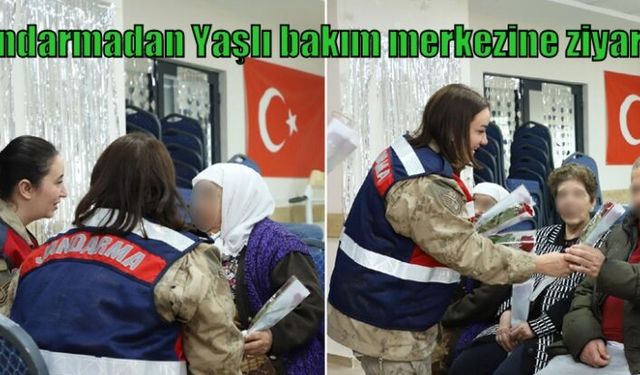 Jandarmadan Yaşlı bakım merkezine ziyaret