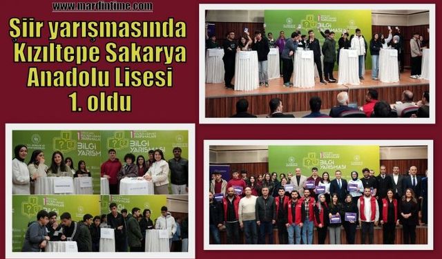 Şiir yarışmasında Kızıltepe Sakarya Anadolu Lisesi 1. oldu