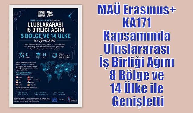 MAÜ Erasmus+ KA171 Kapsamında Uluslararası İş Birliği Ağını 8 Bölge ve 14 Ülke ile Genişletti