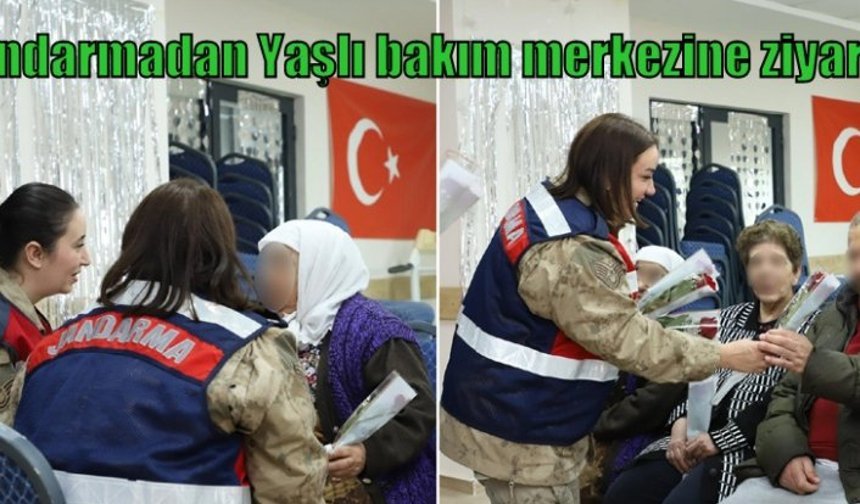 Jandarmadan Yaşlı bakım merkezine ziyaret