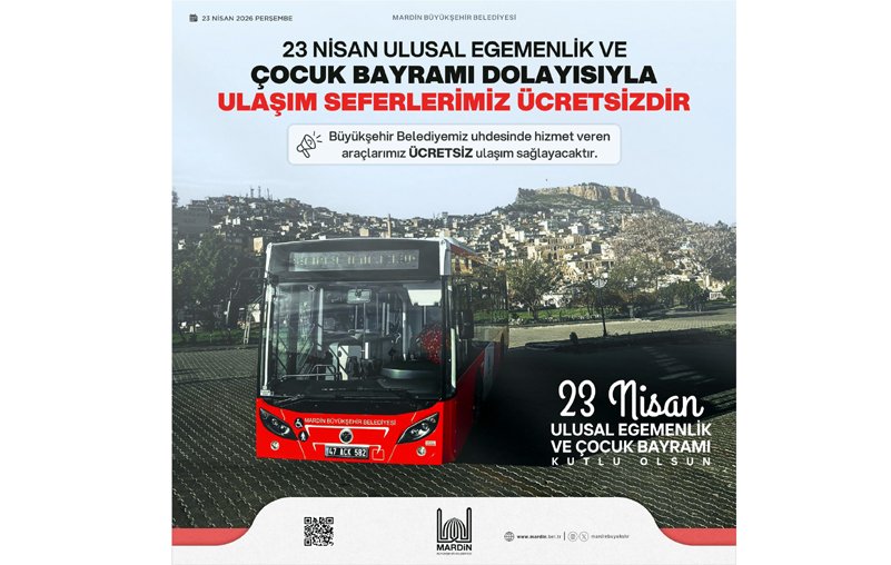 23 Nisan’da Büyükşehir Araçlarında Toplu Ulaşım Ücretsiz