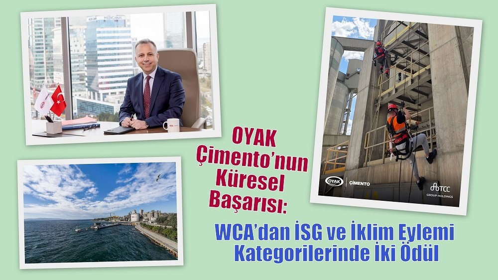 OYAK Çimento’nun Küresel Başarısı:  WCA’dan İSG ve İklim Eylemi Kategorilerinde İki Ödül
