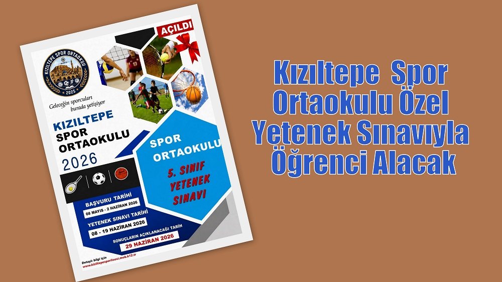 Kızıltepe  Spor Ortaokulu Özel Yetenek Sınavıyla Öğrenci Alacak