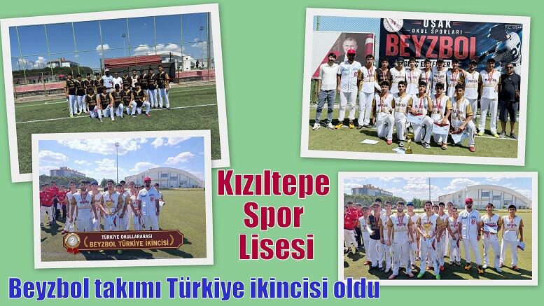 Kızıltepe Spor Lisesi Beyzbol takımı Türkiye ikincisi oldu