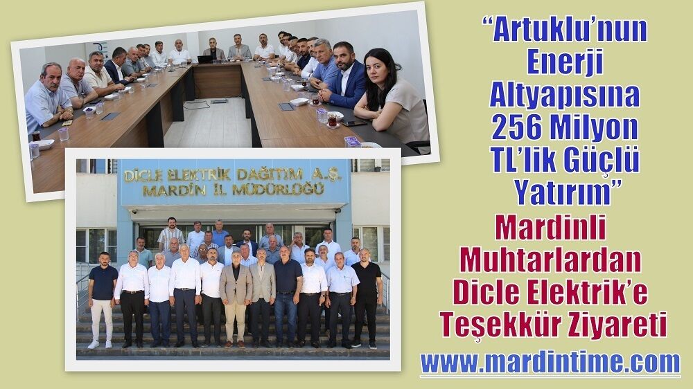 Mardinli Muhtarlardan Dicle Elektrik’e Teşekkür Ziyareti