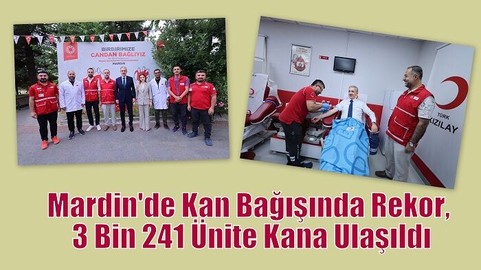 Mardin'de Kan Bağışında Rekor, 3 Bin 241 Ünite Kana Ulaşıldı